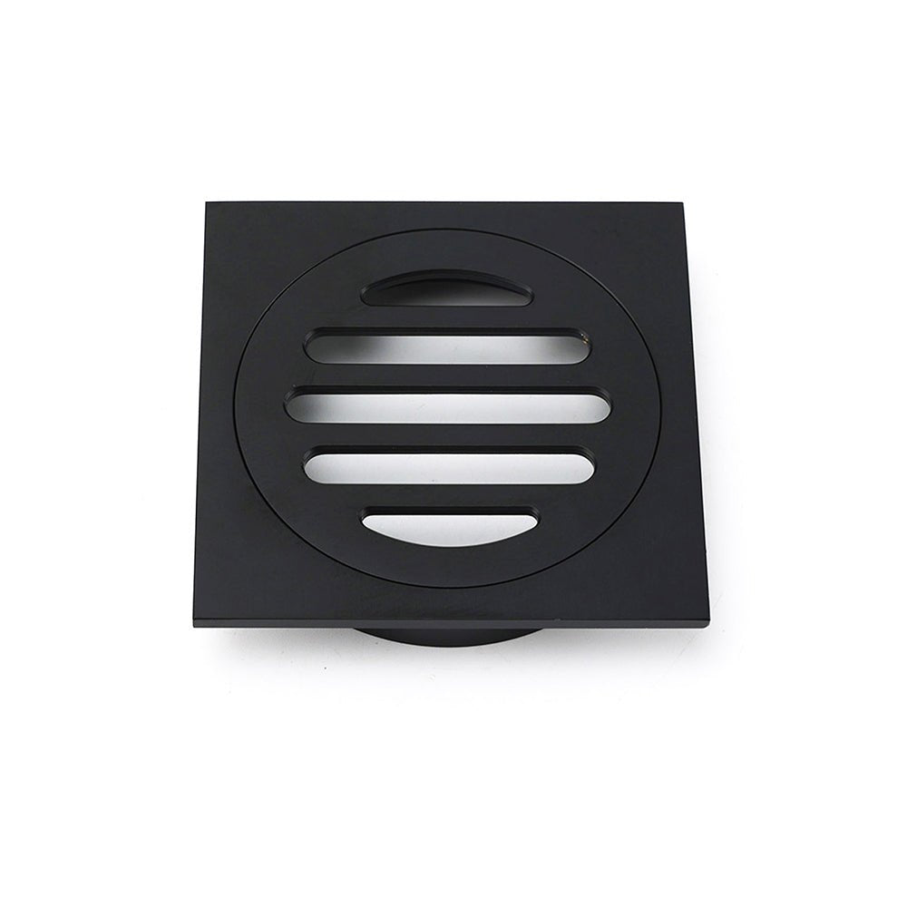 Matt Black Stainless Steel 85x85mm Small Square Shower Grate Floor Drain 72mm Outlet - Furniture > Bathroom > Shower Heads & Screens - Rivercity House & Home Co. (ABN 18 642 972 209) - Affordable Modern Furniture Australia