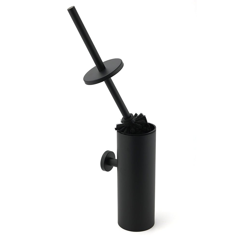 Matt Black Stainless Steel Round Toilet Brush Wall Holder Cup Bathroom Accessary - Home & Garden > Bathroom Accessories > Shower Accessories - Rivercity House & Home Co. (ABN 18 642 972 209) - Affordable Modern Furniture Australia