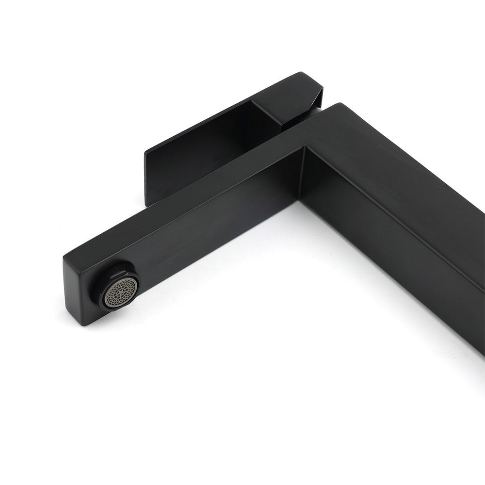 Matt Black Stainless Steel Square Tall Basin Mixer Sink Tap High Vanity Spout - Furniture > Bathroom > Shower Heads & Screens - Rivercity House & Home Co. (ABN 18 642 972 209) - Affordable Modern Furniture Australia