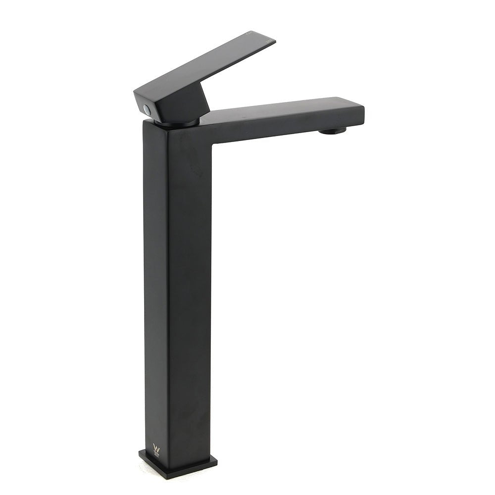 Matt Black Stainless Steel Square Tall Basin Mixer Sink Tap High Vanity Spout - Furniture > Bathroom > Shower Heads & Screens - Rivercity House & Home Co. (ABN 18 642 972 209) - Affordable Modern Furniture Australia