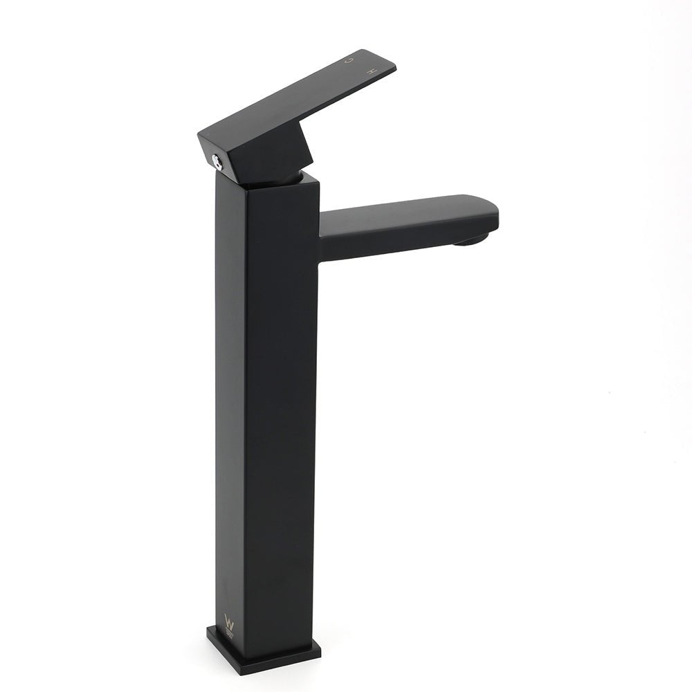 Matt Black Tall Square Basin Mixer Vanity Laundry Counter Sink Faucet Tap Outlet - Furniture > Bathroom > Shower Heads & Screens - Rivercity House & Home Co. (ABN 18 642 972 209) - Affordable Modern Furniture Australia