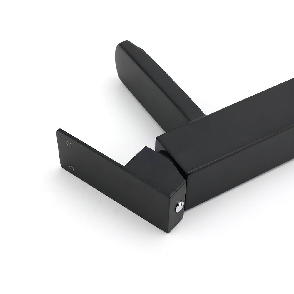Matt Black Tall Square Basin Mixer Vanity Laundry Counter Sink Faucet Tap Outlet - Furniture > Bathroom > Shower Heads & Screens - Rivercity House & Home Co. (ABN 18 642 972 209) - Affordable Modern Furniture Australia