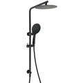 10 Inch Matte Black Twin Shower Head 3 Mode Handheld 2-in-1 Wall Rail Arm