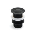 32mm Pop Up Push Brass Basin Waste Plug No Overflow - Matte Black