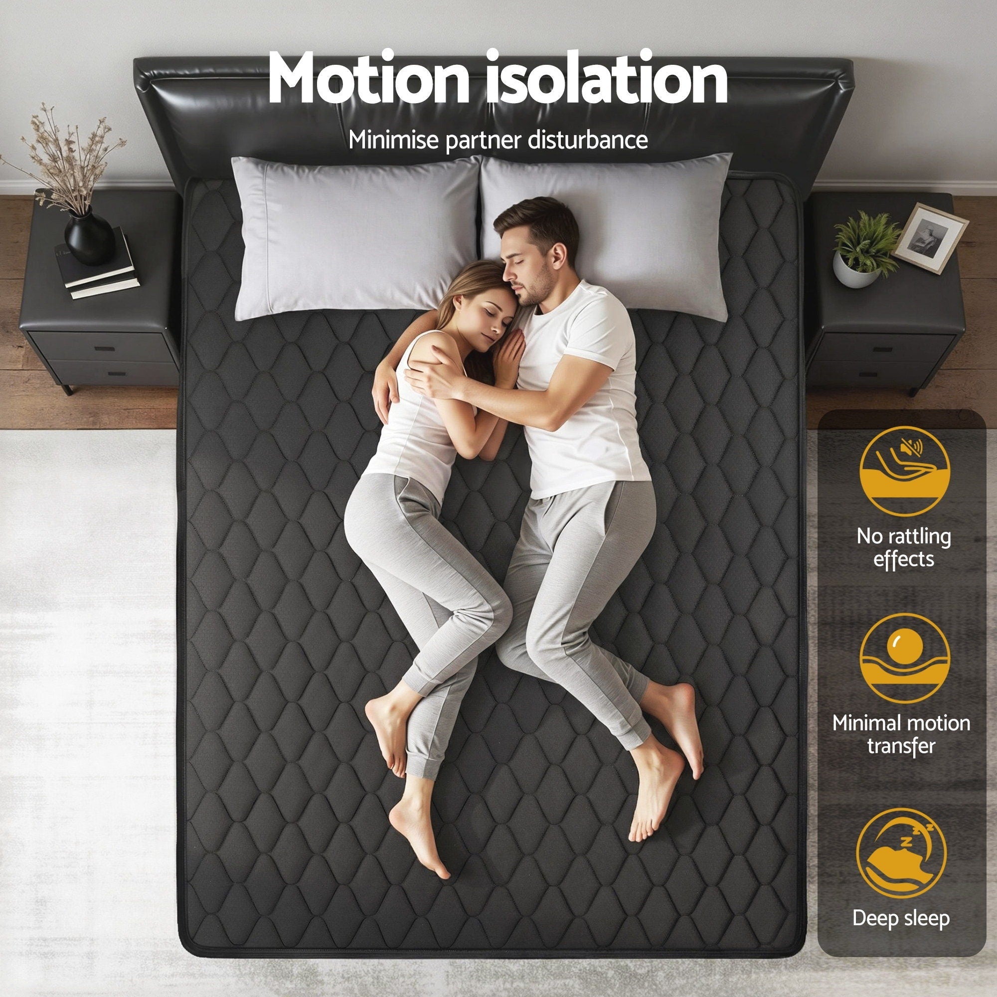 Mattress 34cm 5 - Zone Pocket Spring Egg - crate Memory Foam Queen - Furniture > Mattresses > Queen Mattress - Rivercity House & Home Co. (ABN 18 642 972 209) - Affordable Modern Furniture Australia