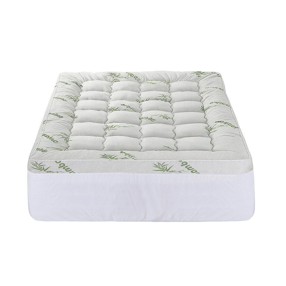 Mattress Topper 11cm Pillowtop toppers Bamboo Double - Furniture > Mattresses > Mattress Toppers - Rivercity House & Home Co. (ABN 18 642 972 209) - Affordable Modern Furniture Australia
