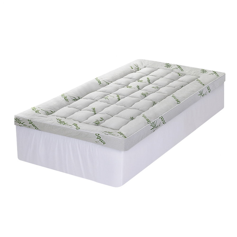 Mattress Topper 11cm Pillowtop toppers Bamboo King Single - Furniture > Mattresses > Mattress Toppers - Rivercity House & Home Co. (ABN 18 642 972 209) - Affordable Modern Furniture Australia