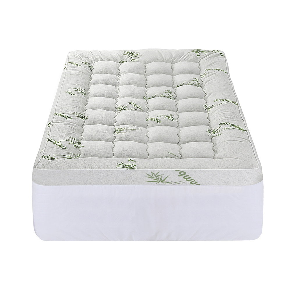 Mattress Topper 11cm Pillowtop toppers Bamboo King Single - Furniture > Mattresses > Mattress Toppers - Rivercity House & Home Co. (ABN 18 642 972 209) - Affordable Modern Furniture Australia
