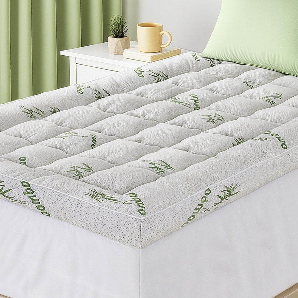 Mattress Topper 11cm Pillowtop toppers Bamboo King Single - Furniture > Mattresses > Mattress Toppers - Rivercity House & Home Co. (ABN 18 642 972 209) - Affordable Modern Furniture Australia