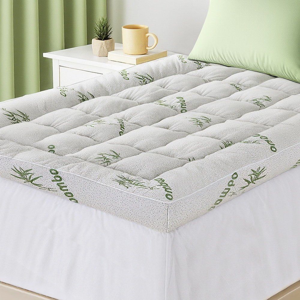 Mattress Topper 11cm Pillowtop toppers Bamboo Single - Furniture > Mattresses > Mattress Toppers - Rivercity House & Home Co. (ABN 18 642 972 209) - Affordable Modern Furniture Australia