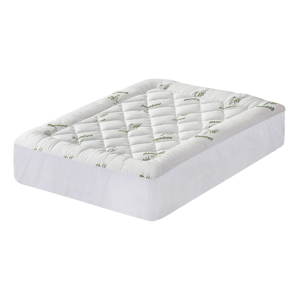 Mattress Topper 5cm Pillowtop toppers Bamboo Double - Furniture > Mattresses > Mattress Toppers - Rivercity House & Home Co. (ABN 18 642 972 209) - Affordable Modern Furniture Australia