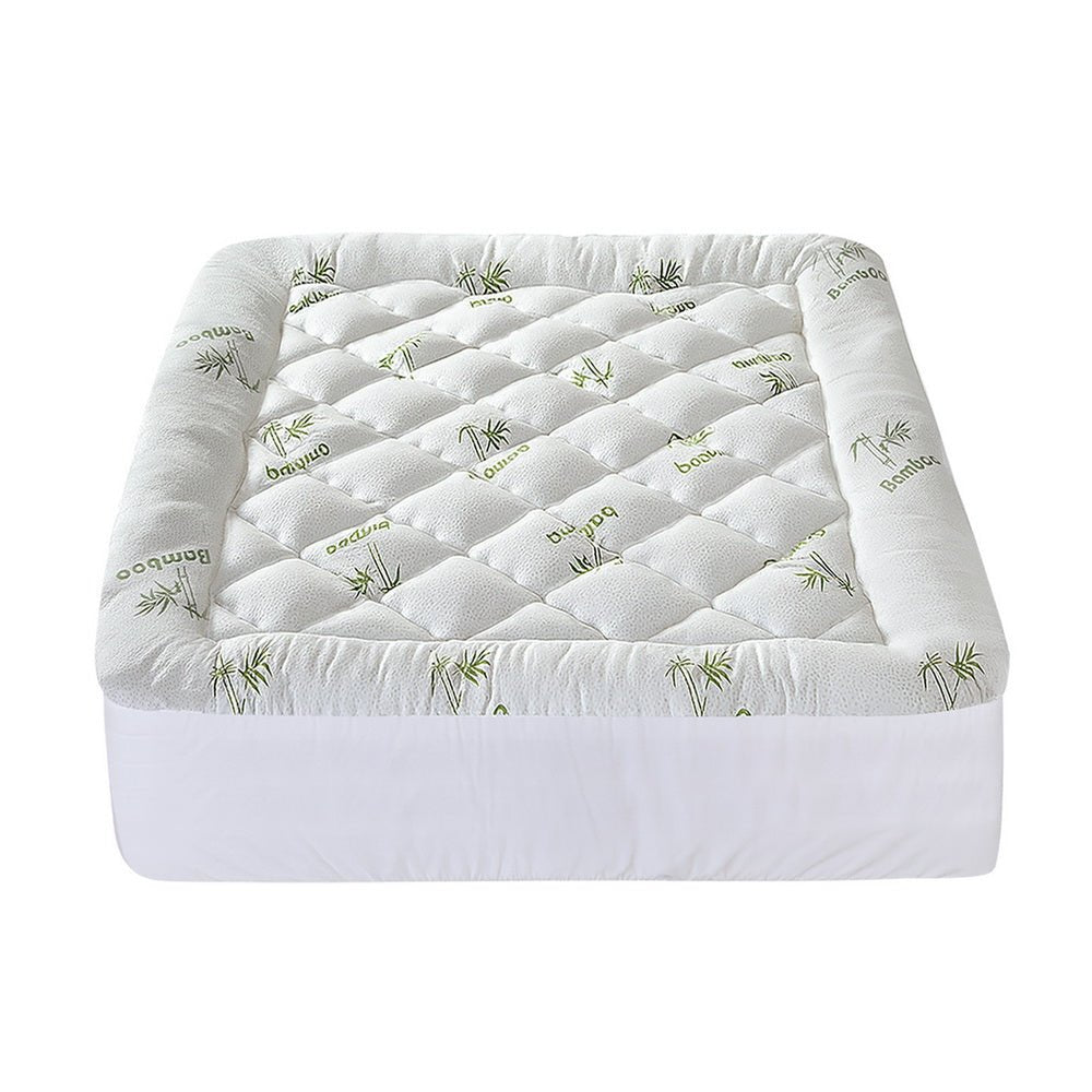 Mattress Topper 5cm Pillowtop toppers Bamboo Double - Furniture > Mattresses > Mattress Toppers - Rivercity House & Home Co. (ABN 18 642 972 209) - Affordable Modern Furniture Australia