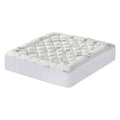 5cm Pillowtop Mattress Topper King with Bamboo Cover - Green & White