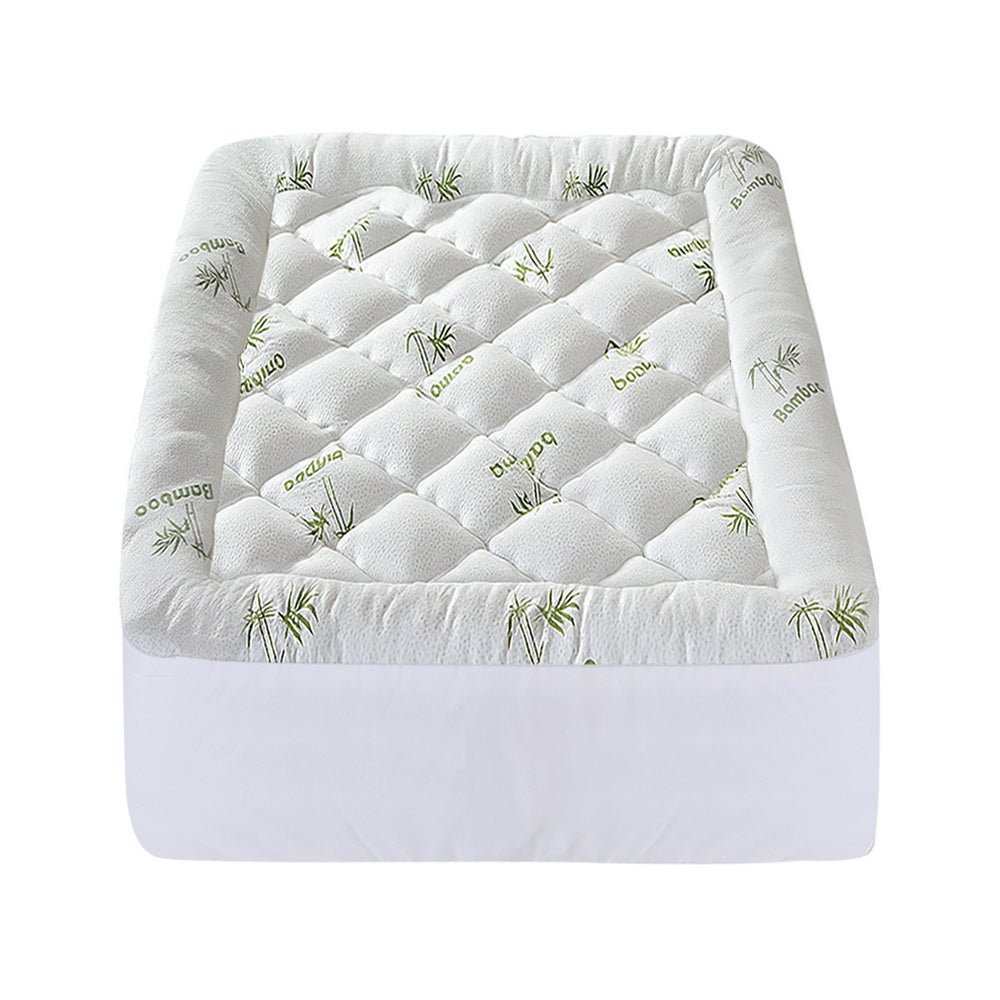 Mattress Topper 5cm Pillowtop toppers Bamboo King Single - Furniture > Mattresses > Mattress Toppers - Rivercity House & Home Co. (ABN 18 642 972 209) - Affordable Modern Furniture Australia