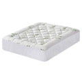 5cm Pillowtop Mattress Topper Bamboo Queen - Green & White