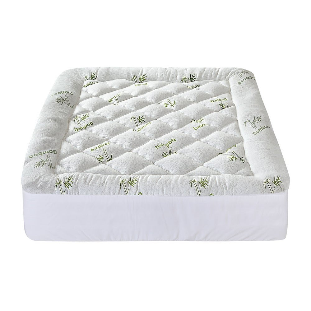 Mattress Topper 5cm Pillowtop toppers Bamboo Queen - Furniture > Mattresses > Mattress Toppers - Rivercity House & Home Co. (ABN 18 642 972 209) - Affordable Modern Furniture Australia