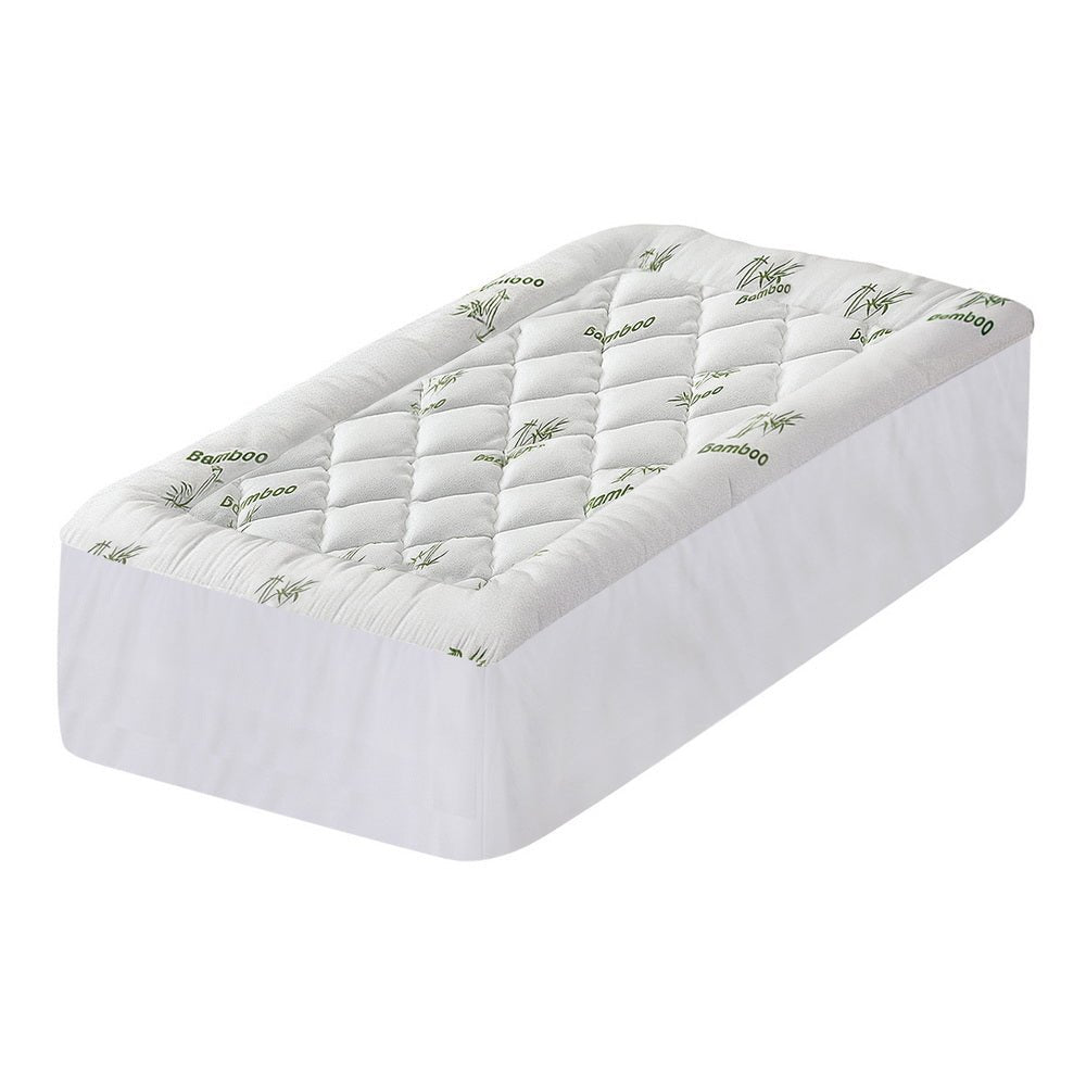 Mattress Topper 5cm Pillowtop toppers Bamboo Single - Furniture > Mattresses > Mattress Toppers - Rivercity House & Home Co. (ABN 18 642 972 209) - Affordable Modern Furniture Australia