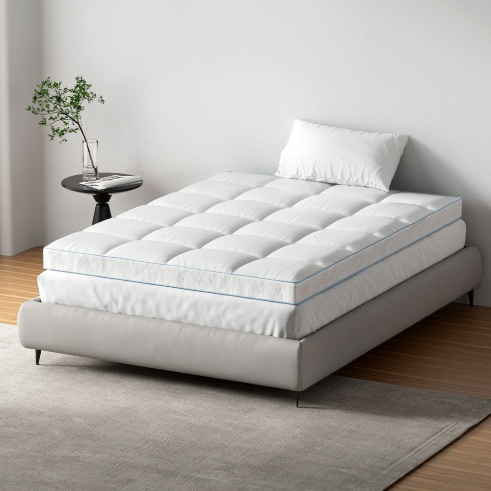 Mattress Topper Pillowtop Bamboo 10cm Double - Furniture > Mattresses > Mattress Toppers - Rivercity House & Home Co. (ABN 18 642 972 209) - Affordable Modern Furniture Australia