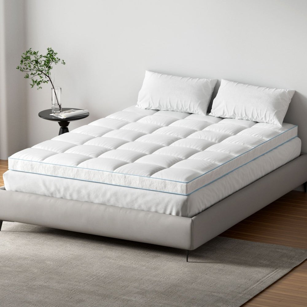 Mattress Topper Pillowtop Bamboo 10cm Queen - Furniture > Mattresses > Mattress Toppers - Rivercity House & Home Co. (ABN 18 642 972 209) - Affordable Modern Furniture Australia