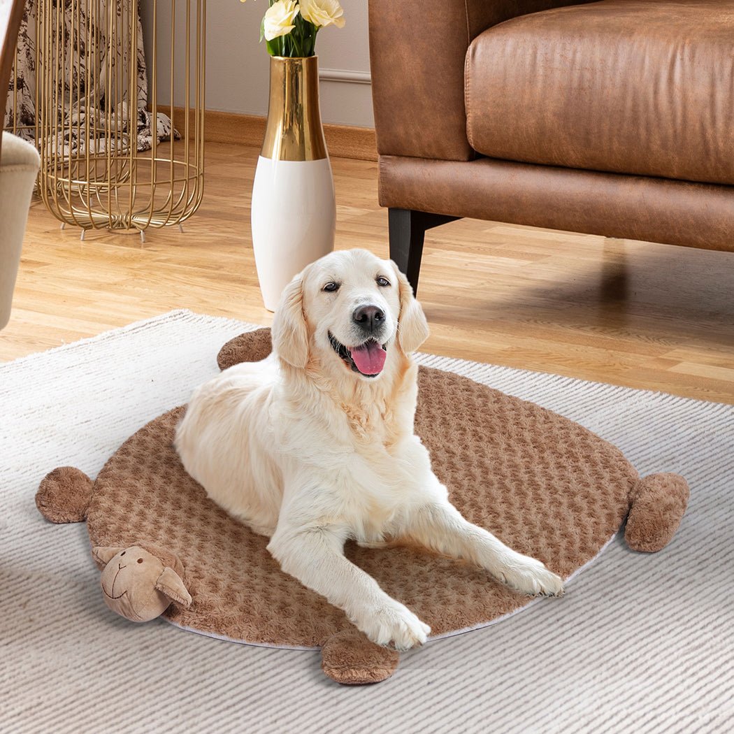 Medium Calming Pet Bed with Squeaky Toys - Tan - Rivercity House & Home Co. (ABN 18 642 972 209) - Affordable Modern Furniture Australia