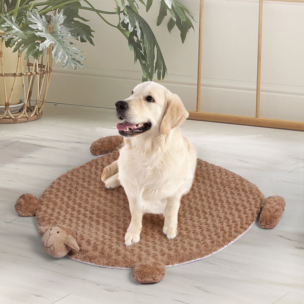 Medium Calming Pet Bed with Squeaky Toys - Tan - Rivercity House & Home Co. (ABN 18 642 972 209) - Affordable Modern Furniture Australia