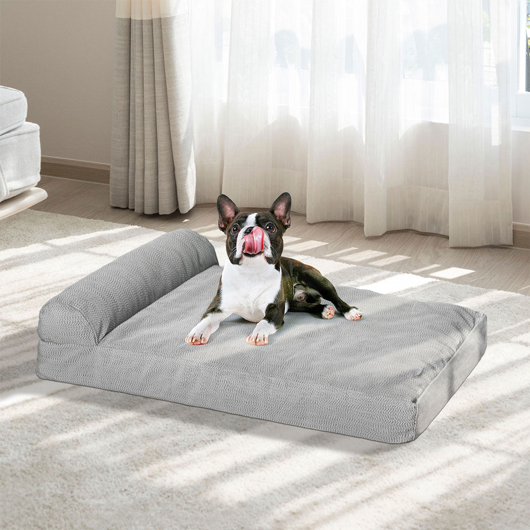 Medium Chew Proof Memory Foam Pet Bed - Grey - Rivercity House & Home Co. (ABN 18 642 972 209) - Affordable Modern Furniture Australia