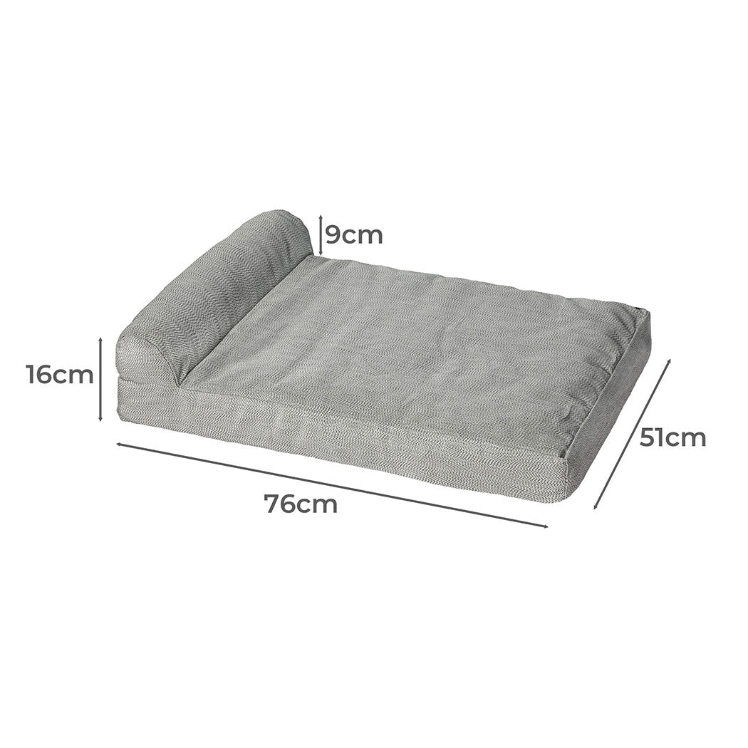 Medium Chew Proof Memory Foam Pet Bed - Grey - Rivercity House & Home Co. (ABN 18 642 972 209) - Affordable Modern Furniture Australia