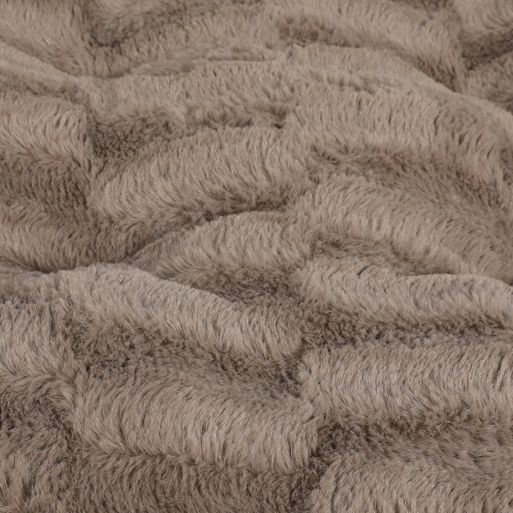 Medium Dog Calming Pet Bed Removable Cover - Khaki - Rivercity House & Home Co. (ABN 18 642 972 209) - Affordable Modern Furniture Australia