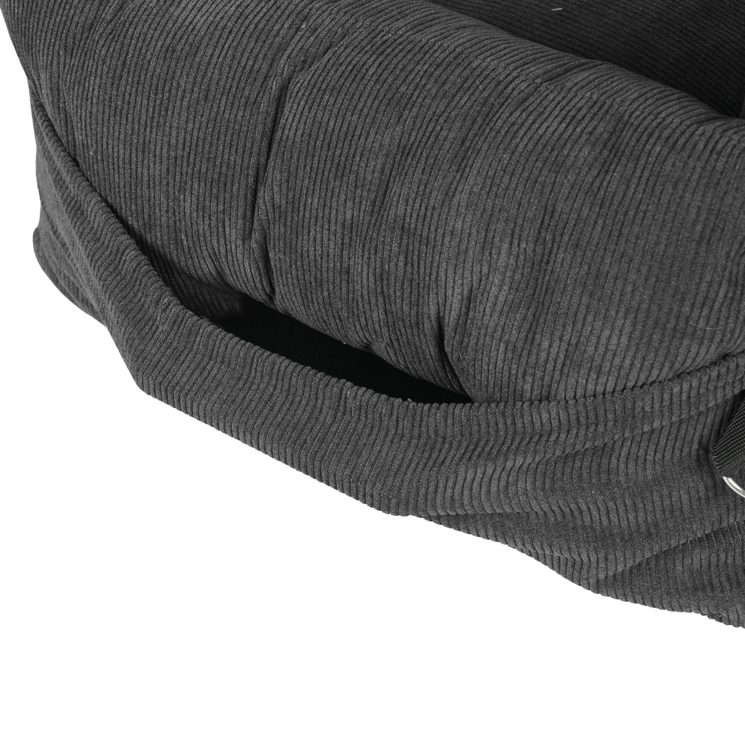 Medium Dog Car Booster Seat with Adjustable Belt and Pockets - Grey - Rivercity House & Home Co. (ABN 18 642 972 209) - Affordable Modern Furniture Australia