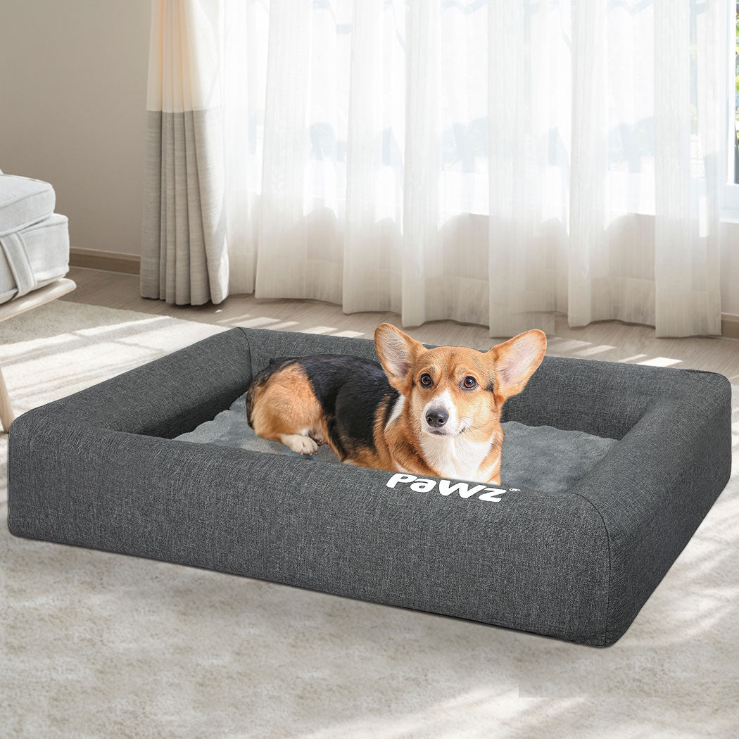 Medium Memory Foam Calming Dog Bed - Grey - Rivercity House & Home Co. (ABN 18 642 972 209) - Affordable Modern Furniture Australia