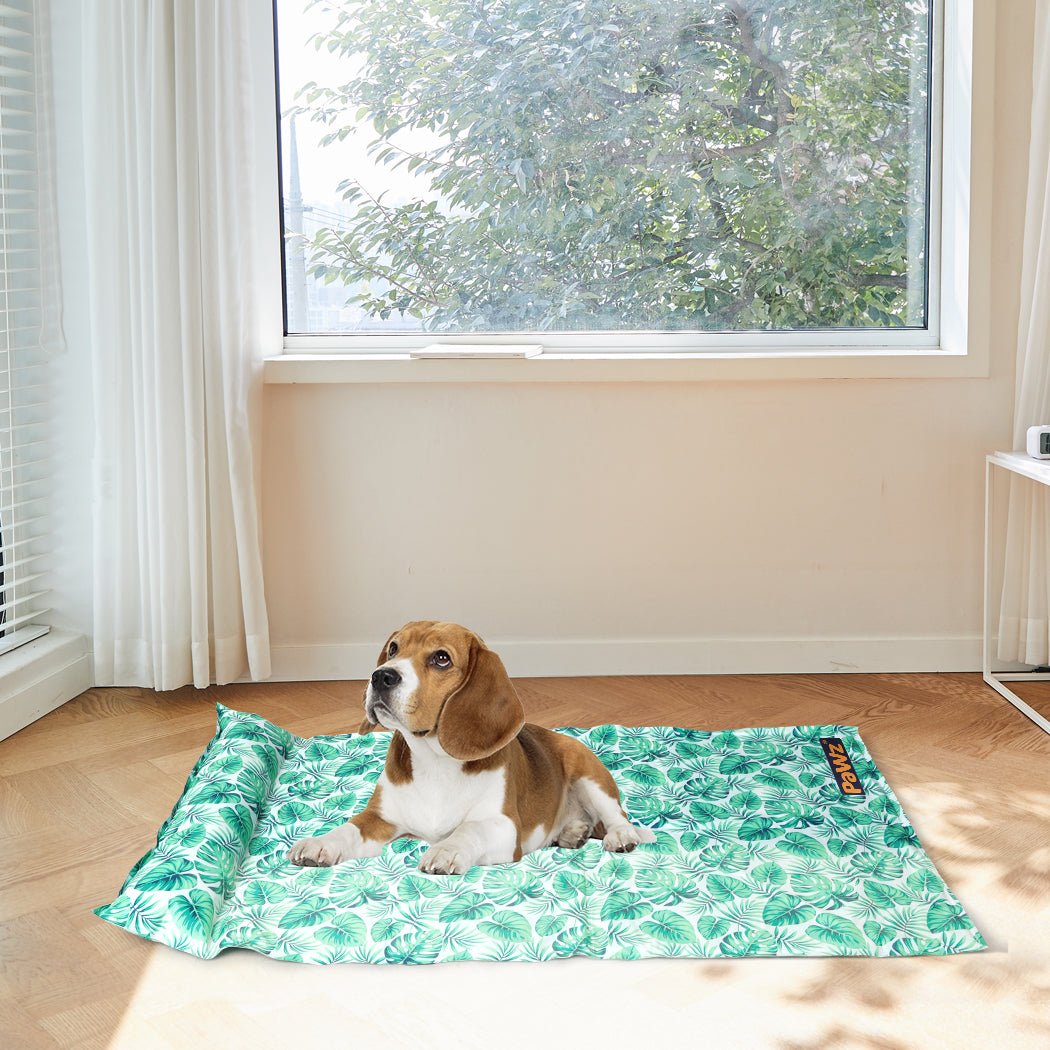 Medium Pet Cooling Mat with Gel Pillow for Cats and Dogs - Blue - Rivercity House & Home Co. (ABN 18 642 972 209) - Affordable Modern Furniture Australia