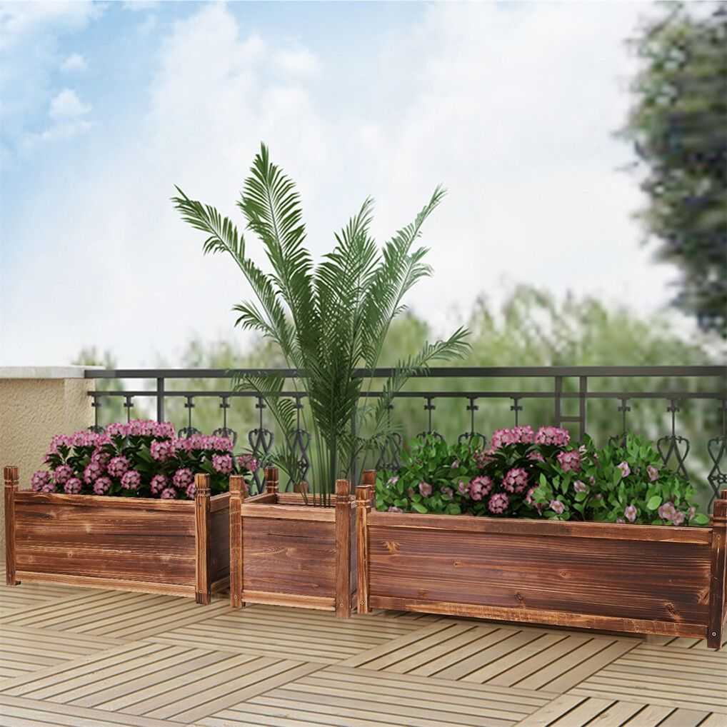 Medium Raised Garden Bed 60x30x33cm Wooden Planter Box - Home & Garden > Garden Beds > Garden Beds & Planters - Rivercity House & Home Co. (ABN 18 642 972 209) - Affordable Modern Furniture Australia