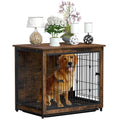 Medium Wooden Dog Crate Kennel 80.5x59x70cm Dual-Purpose End Table Nightstand