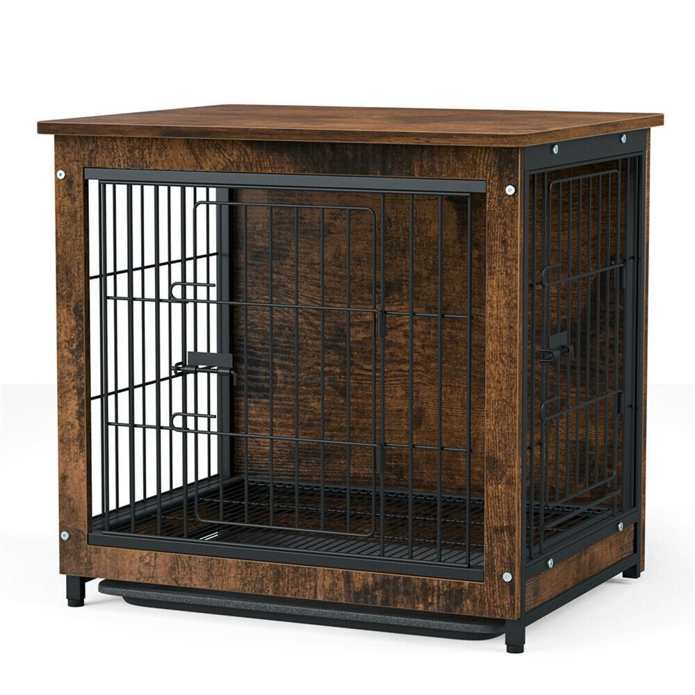 Medium Wooden Dog Crate Kennel 80.5x59x70cm Dual-Purpose End Table Nightstand - Pet Care > Dog Supplies > Dog Beds - Rivercity House & Home Co. (ABN 18 642 972 209) - Affordable Modern Furniture Australia