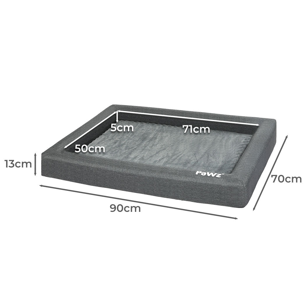 Memory Foam Calming Dog Bed Large - Grey - Rivercity House & Home Co. (ABN 18 642 972 209) - Affordable Modern Furniture Australia