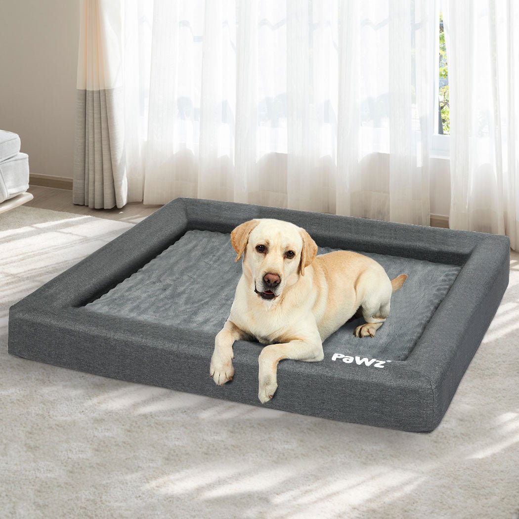 Memory Foam Calming Dog Bed XL X - Large - Grey - Rivercity House & Home Co. (ABN 18 642 972 209) - Affordable Modern Furniture Australia