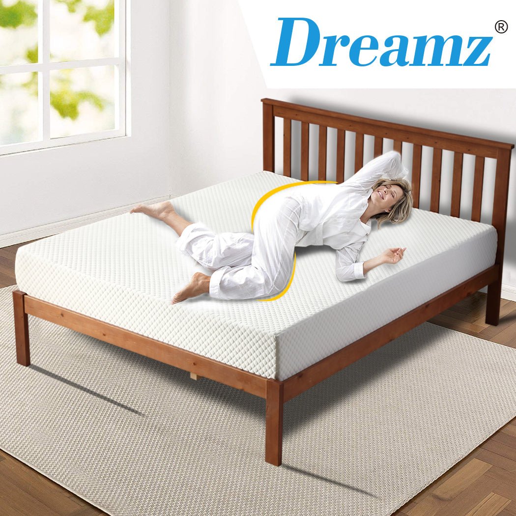 Memory Foam Mattress Topper 25.5cm with Removable Cover - White - Rivercity House & Home Co. (ABN 18 642 972 209) - Affordable Modern Furniture Australia