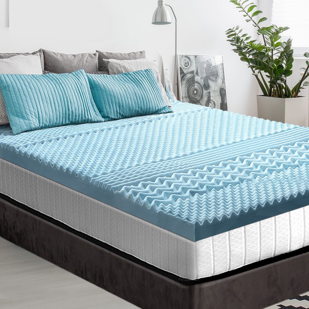 Memory Foam Mattress Topper 7 - Zone 8cm King Single - Furniture > Mattresses > Mattress Toppers - Rivercity House & Home Co. (ABN 18 642 972 209) - Affordable Modern Furniture Australia