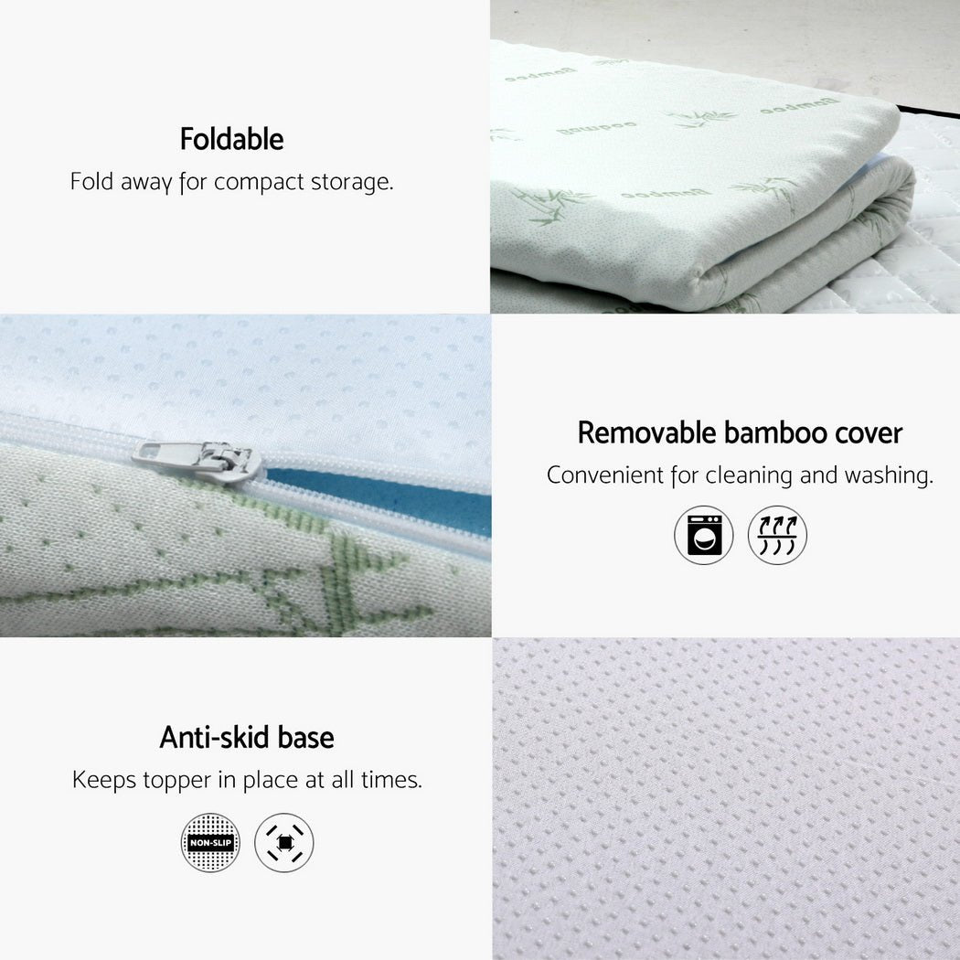Memory Foam Mattress Topper 7 - Zone 8cm King Single - Furniture > Mattresses > Mattress Toppers - Rivercity House & Home Co. (ABN 18 642 972 209) - Affordable Modern Furniture Australia