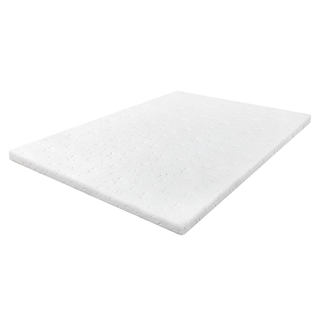 Memory Foam Mattress Topper King Single 5cm Dual - Sided Comfort - White - Rivercity House & Home Co. (ABN 18 642 972 209) - Affordable Modern Furniture Australia