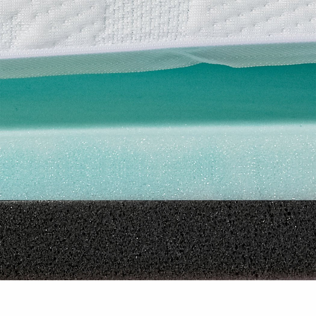 Memory Foam Mattress Topper King Single 5cm Dual - Sided Comfort - White - Rivercity House & Home Co. (ABN 18 642 972 209) - Affordable Modern Furniture Australia