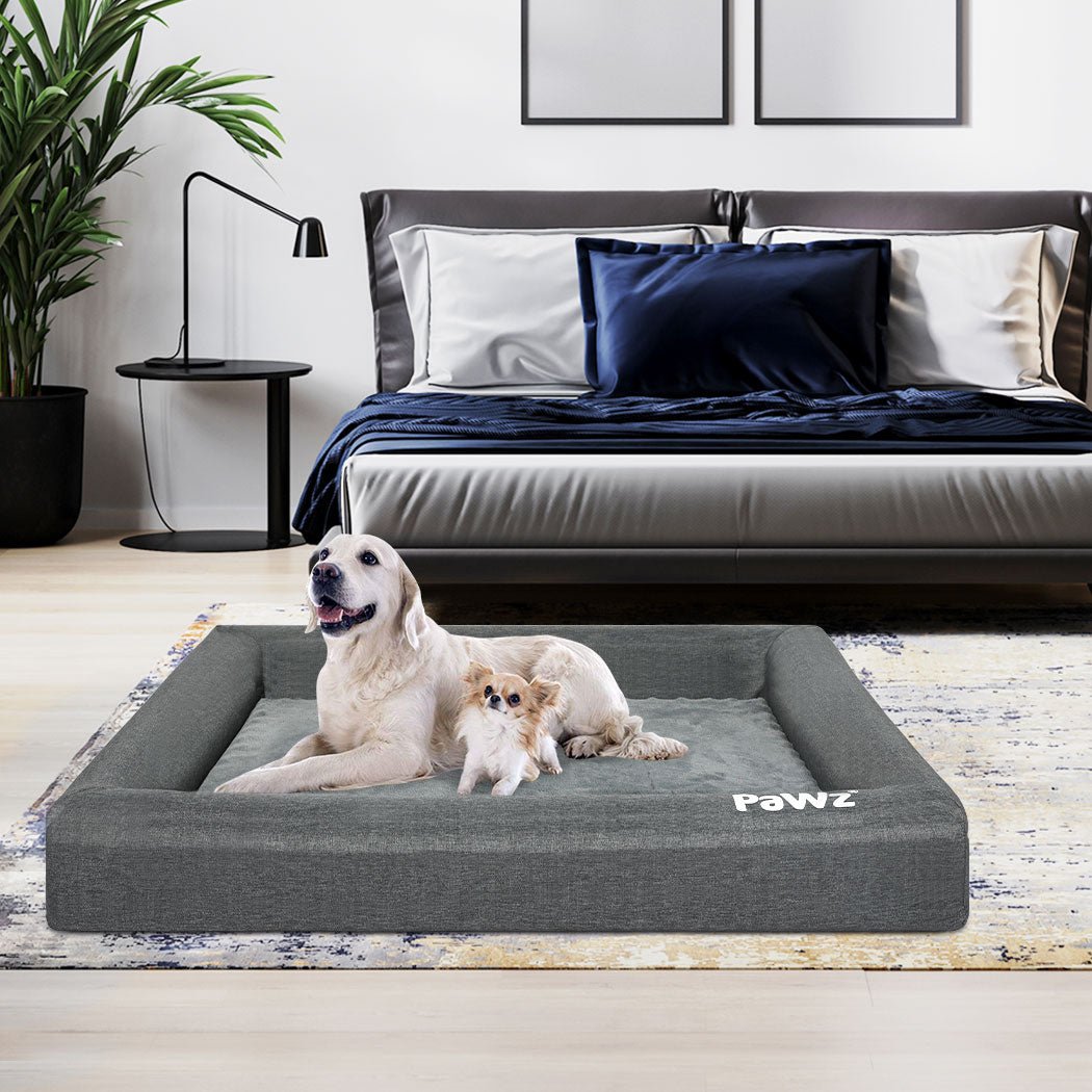 Memory Foam XXL Calming Dog Bed - Grey - Rivercity House & Home Co. (ABN 18 642 972 209) - Affordable Modern Furniture Australia