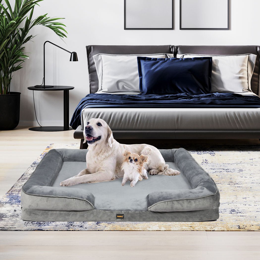 Memory Foam XXL Pet Sofa Bed Cushion - Grey - Rivercity House & Home Co. (ABN 18 642 972 209) - Affordable Modern Furniture Australia