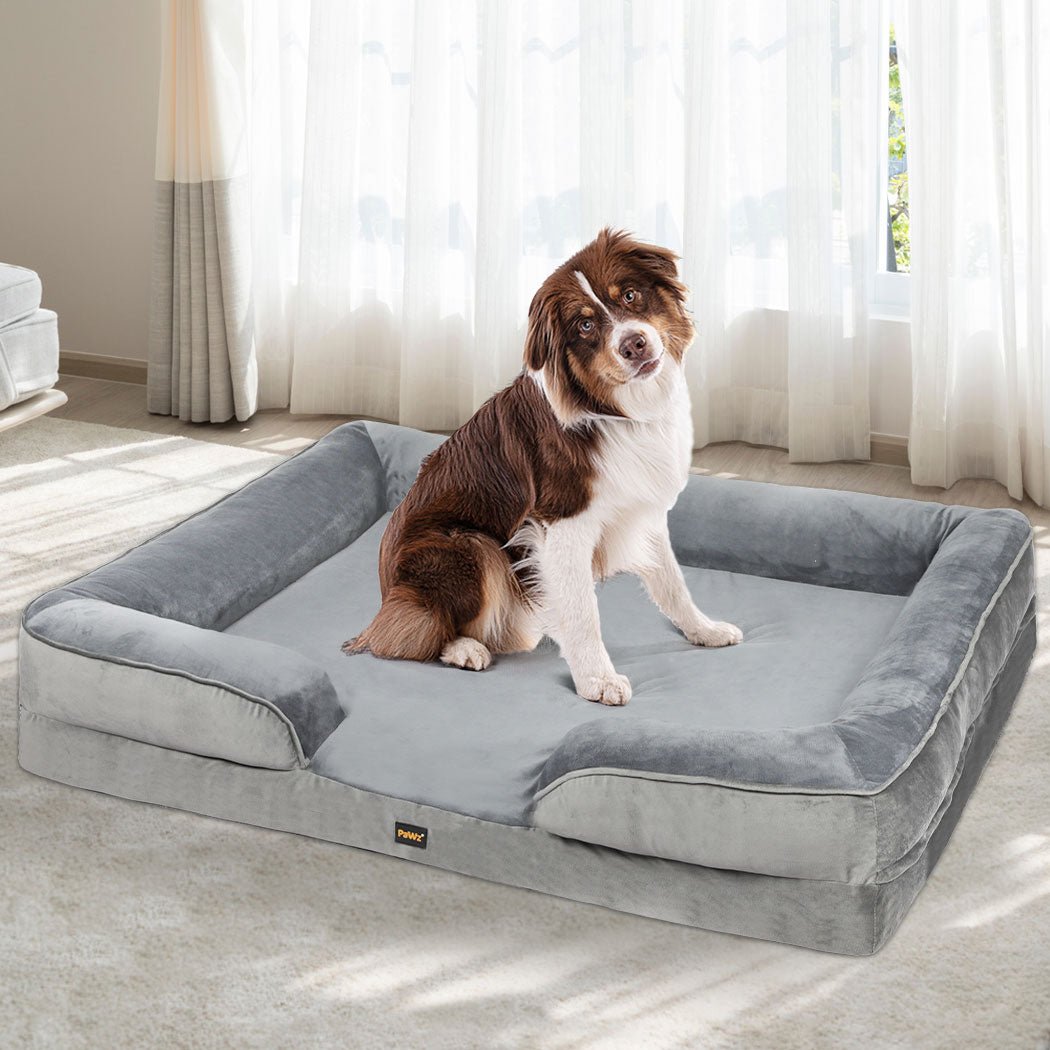 Memory Foam XXL Pet Sofa Bed Cushion - Grey - Rivercity House & Home Co. (ABN 18 642 972 209) - Affordable Modern Furniture Australia