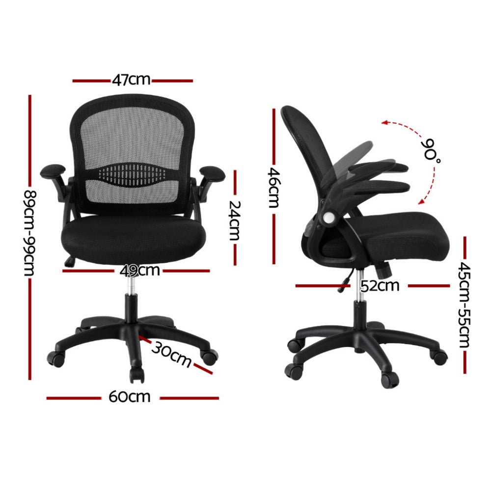 Mesh Office Chair Computer Gaming Desk Chairs Work Study Mid Back - Furniture > Office > Office & Desk Chairs - Rivercity House & Home Co. (ABN 18 642 972 209) - Affordable Modern Furniture Australia