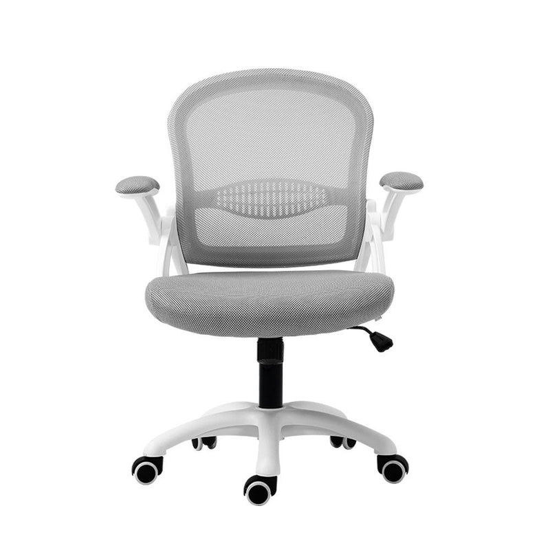 Mesh Office Chair Mid Back Grey - Furniture > Office - Rivercity House & Home Co. (ABN 18 642 972 209) - Affordable Modern Furniture Australia