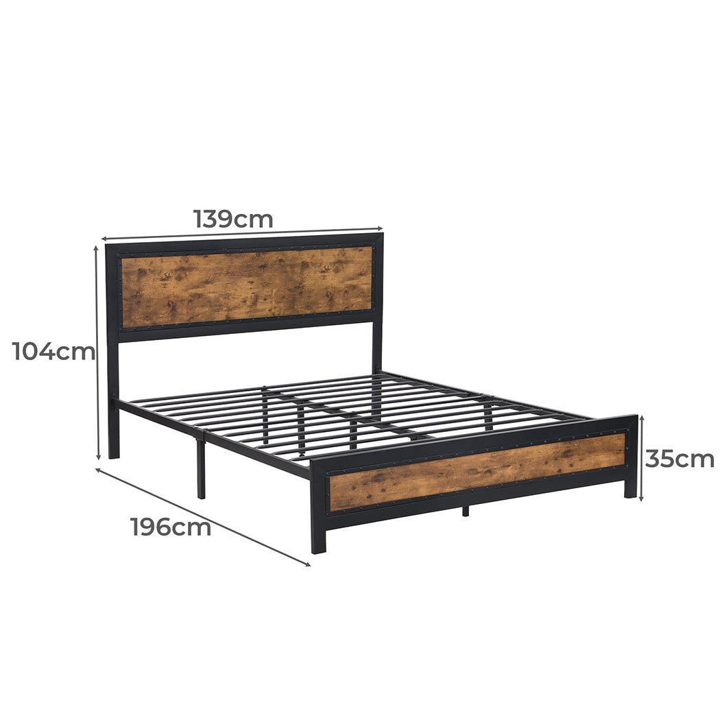 Metal Bed Frame - Double - Rivercity House & Home Co. (ABN 18 642 972 209) - Affordable Modern Furniture Australia