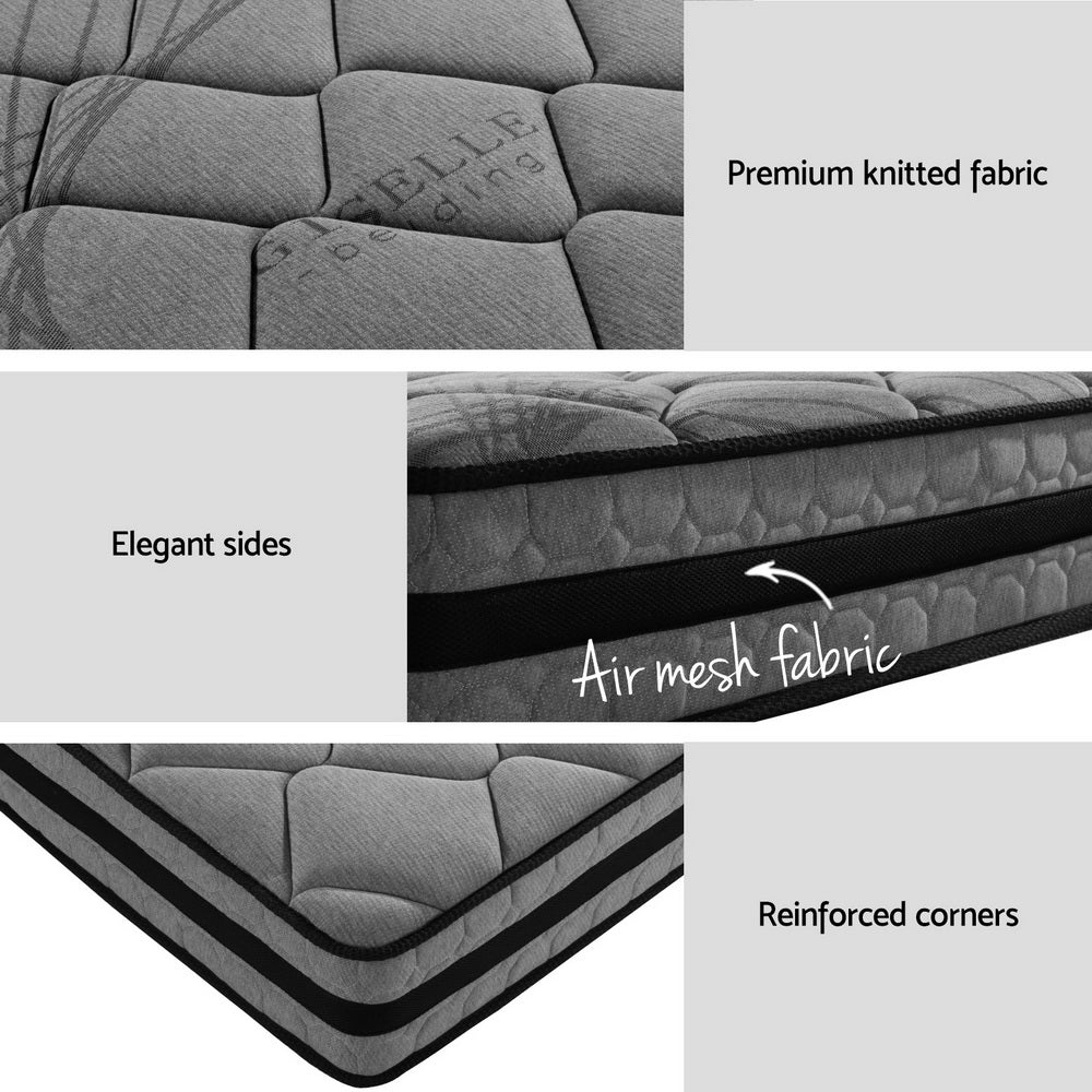 Metal Bed Frame Double Size Beds Platform with Mattress - Furniture > Bedroom > Beds & Bed Frames - Rivercity House & Home Co. (ABN 18 642 972 209) - Affordable Modern Furniture Australia