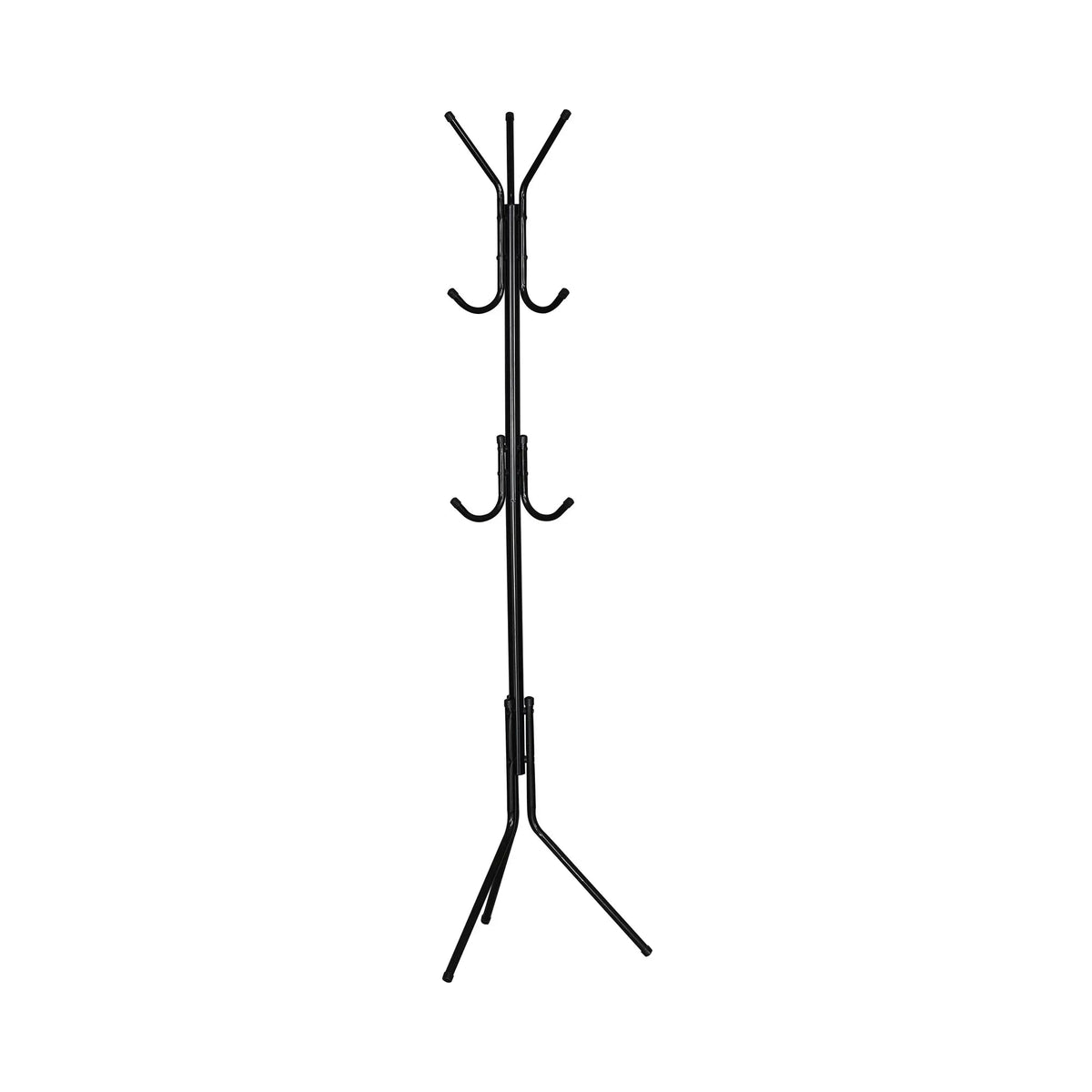 Metal Coat Rack Stand with 12 Hooks, 3-Tier Clothes Hanger - Black - Home & Garden > Storage > Clothing & Wardrobe Storage - Rivercity House & Home Co. (ABN 18 642 972 209) - Affordable Modern Furniture Australia