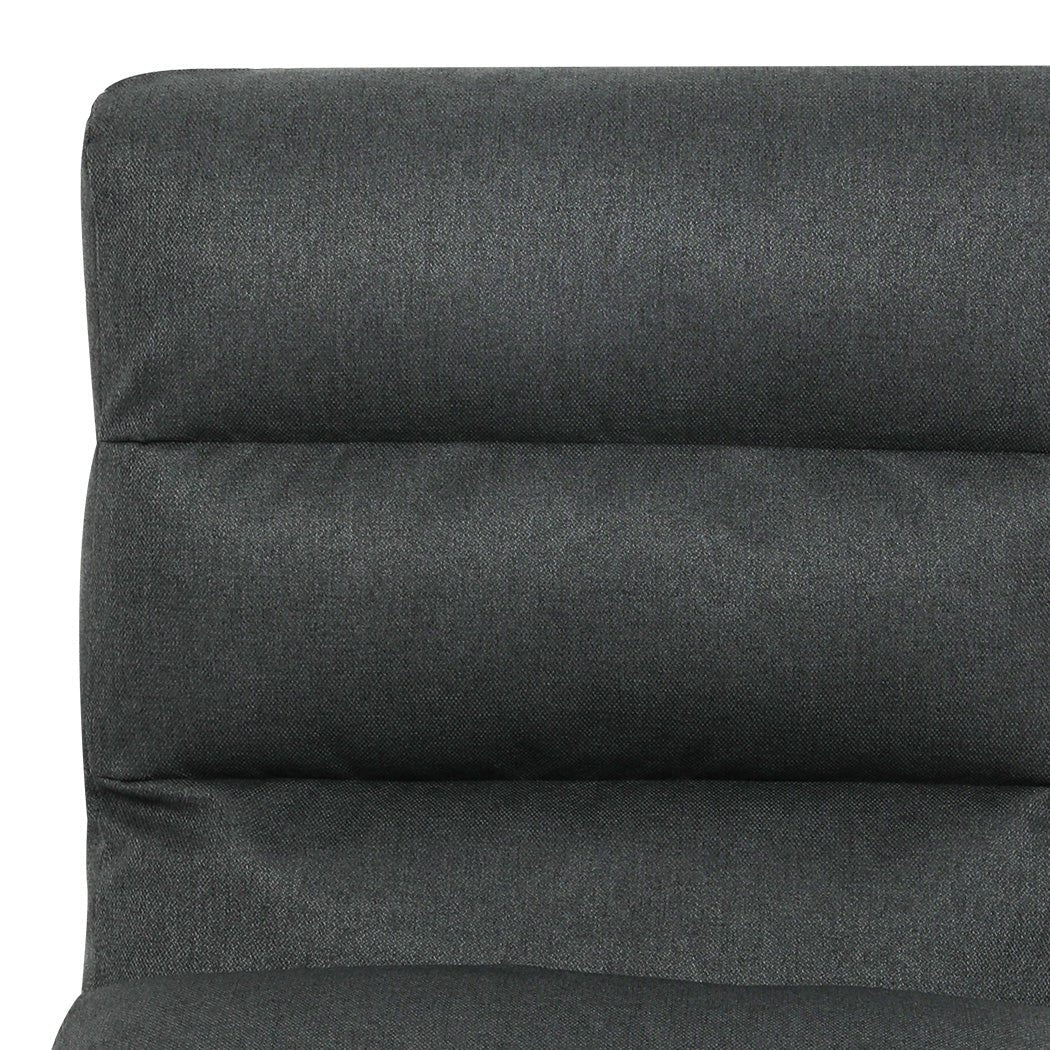 Metal Framed Lounge Chair with Linen Cushion - Dark Grey - Rivercity House & Home Co. (ABN 18 642 972 209) - Affordable Modern Furniture Australia